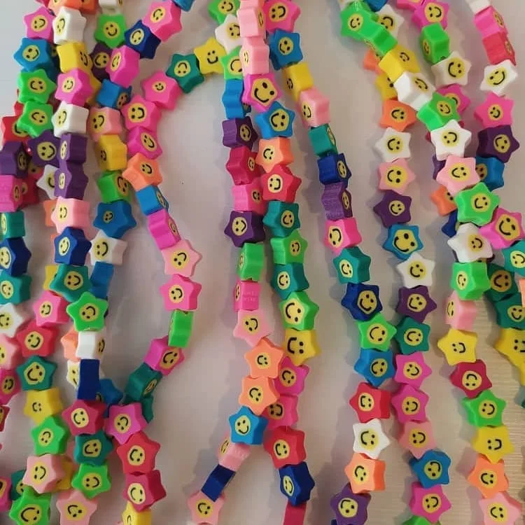 مهره فیمو ۳۰ عددی — نمای چندکالا — حروف و چشم نظر و ستاره — عکس ۶