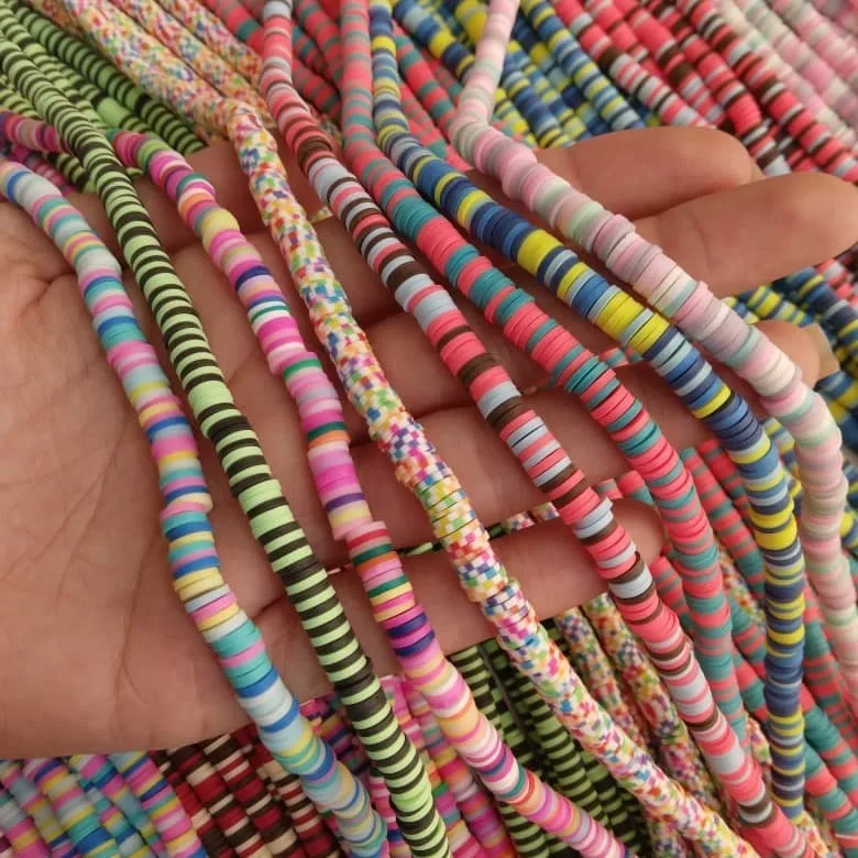 مهره فیمو واشری — نمای در‌دست — بندهای رنگی — عکس ۶
