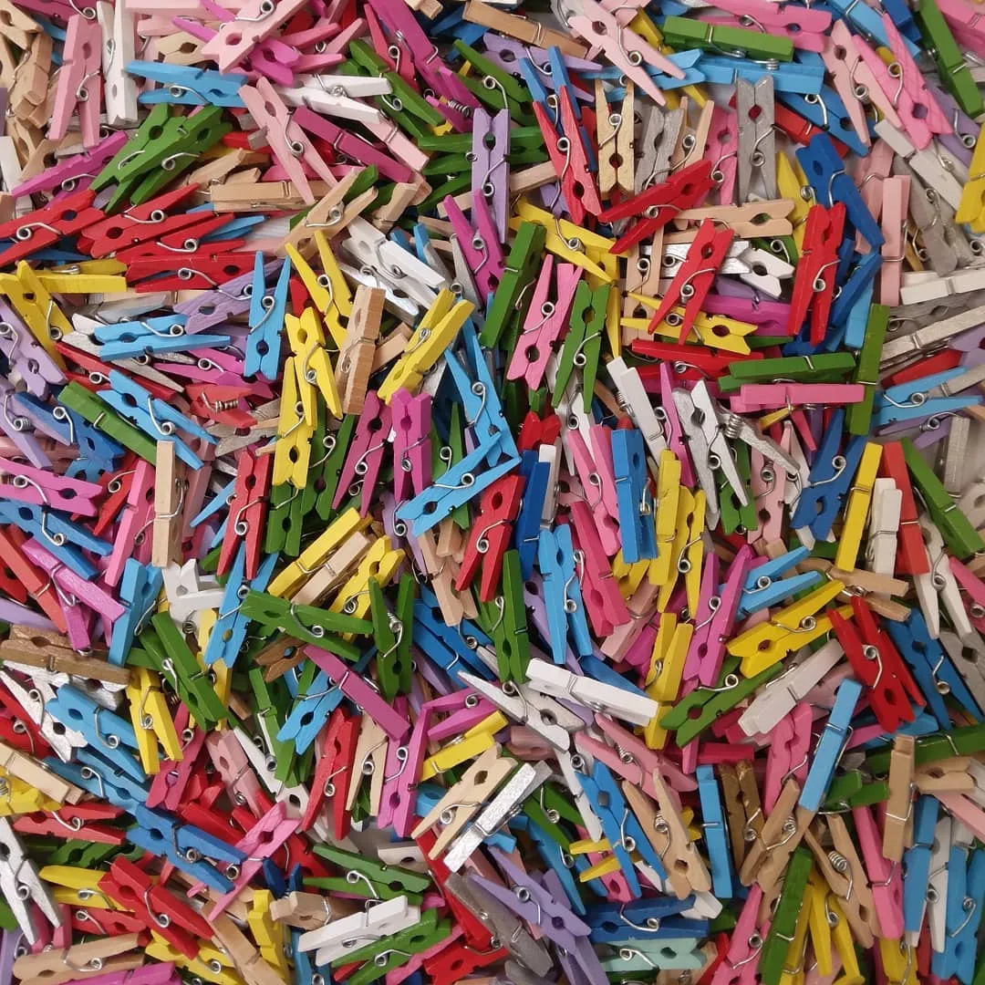 گیره چوبی رنگی ۲.۵ و ۳ سانت