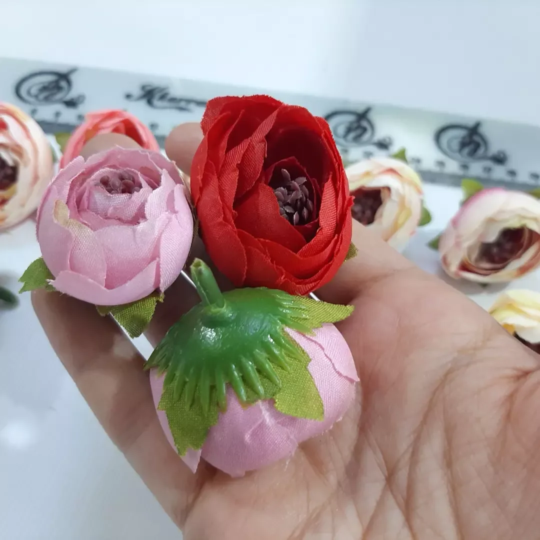 سرگل نسترن — رنگ قرمز — نمای در‌دست — بسته‌های رنگارنگ — عکس ۴