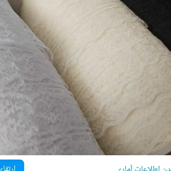 تور گیپور دو طرفه پهنای ۴/۵ سانت — رنگ سفید — نمای در‌دست — سه رنگ سفید و کرم و مشکی — عکس ۲