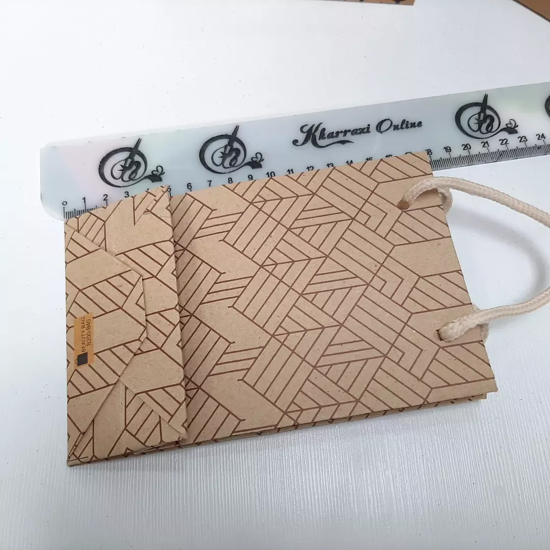 ساک دستی کرافت — رنگ کرم — نمای در‌دست — ۳ سایز — عکس ۳