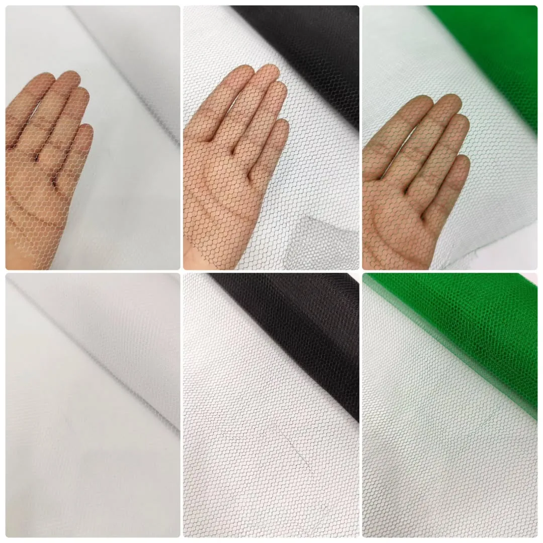 تور ساده رولی گیفت، رنگ سفید، مشکی و سبز، طرح توری، پارچه توری