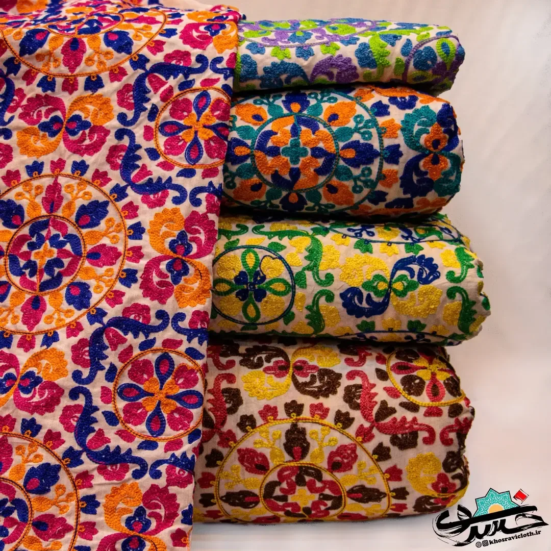 پارچه سوزندوزی هندی عرض ۱۵۰