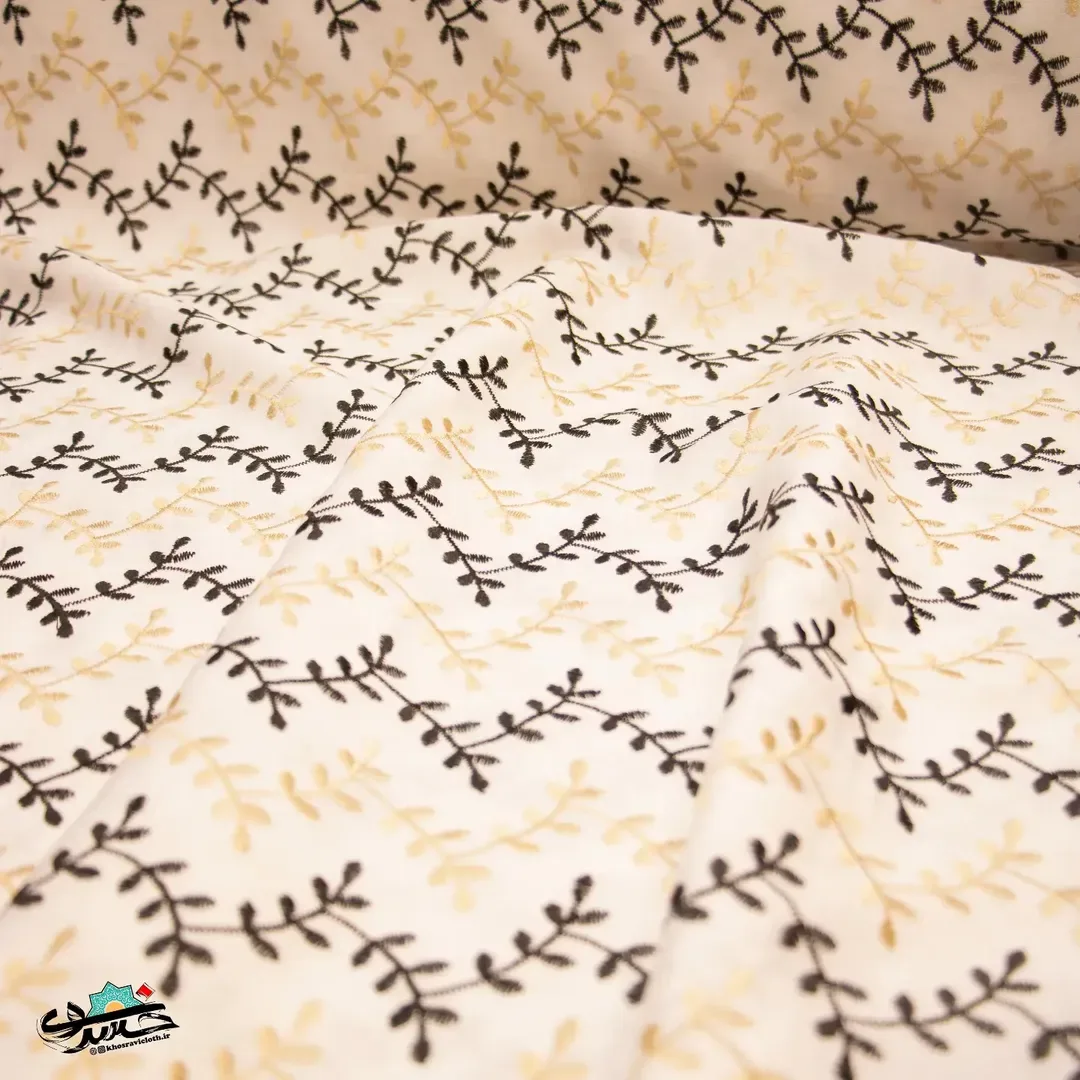 پارچه لینن بابوس گلدوزی