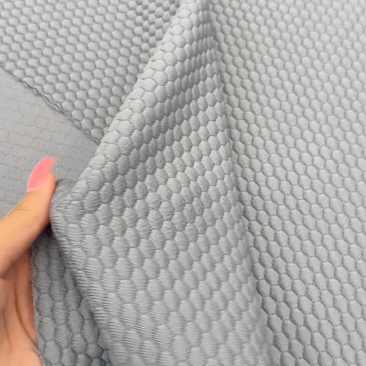 پارچه دورس طرح دار لونه زنبور، رنگ خاکستری، طرح هندسی، پارچه متری