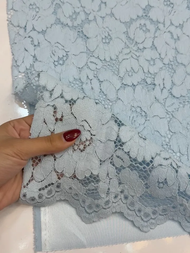 پارچه دانتل کره ای قیطون دوزی