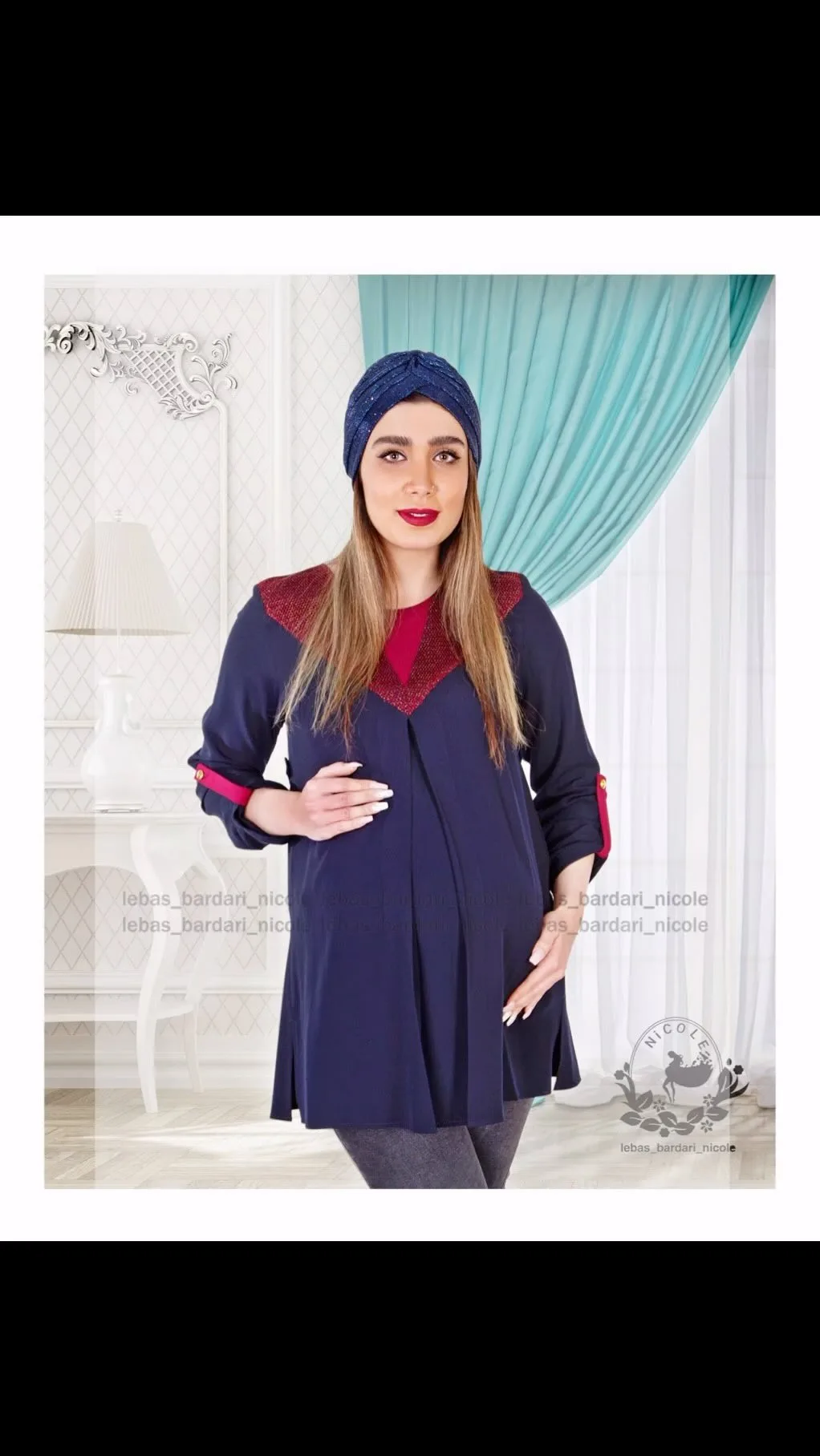 شومیز آستین بلند بارداری ترک