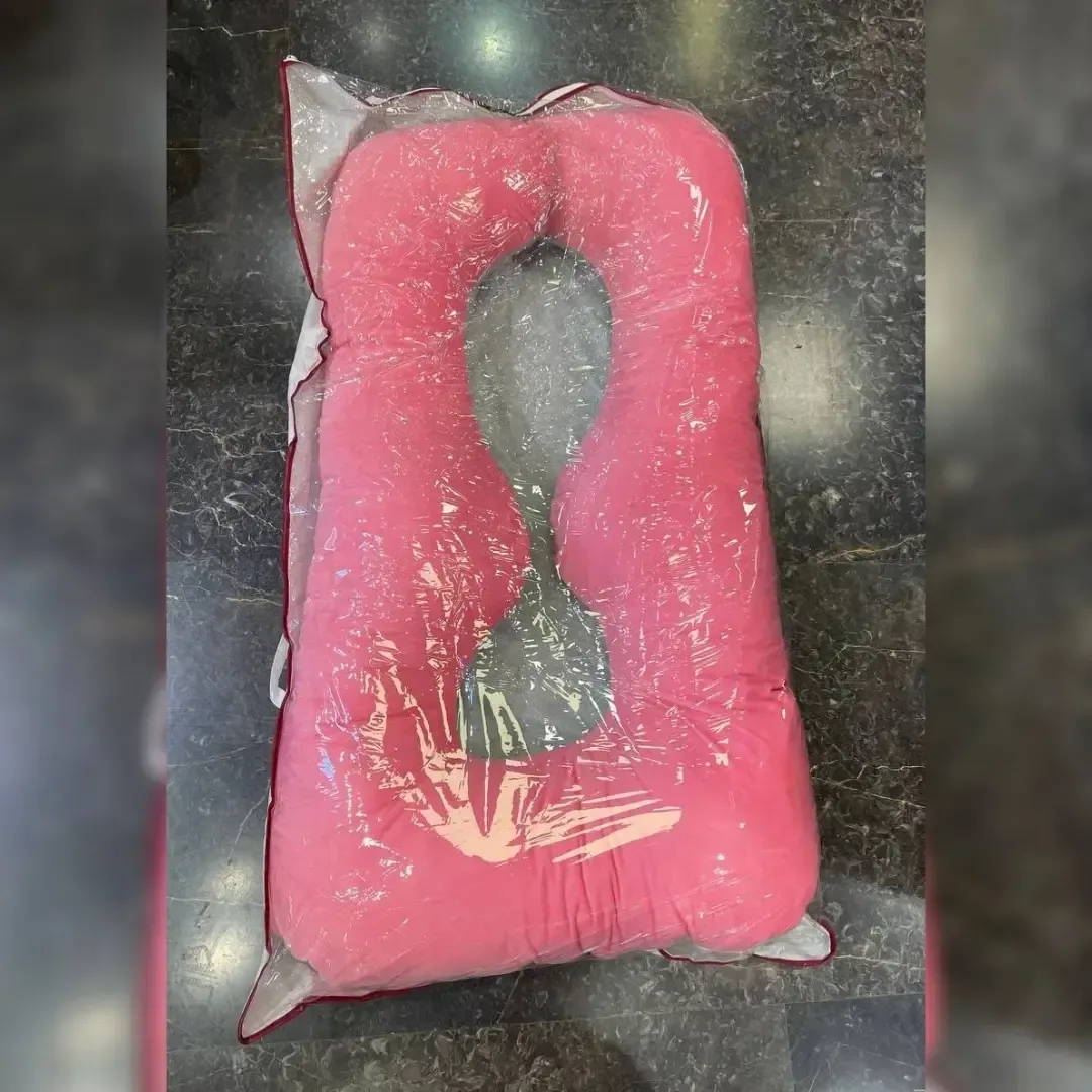 بالش بارداری، رنگ صورتی، جنس پارچه، بالش بارداری U شکل