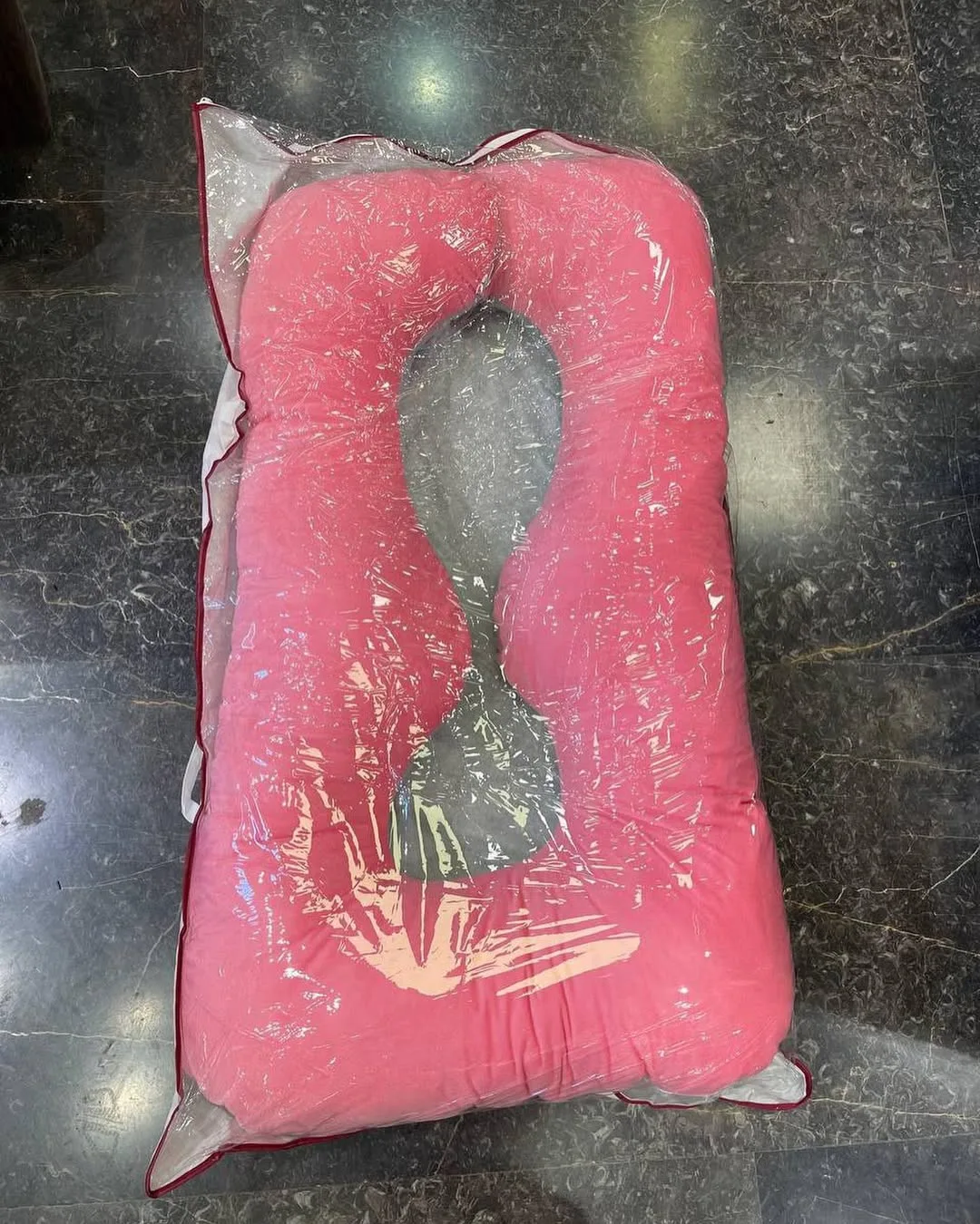 بالش بارداری U شکل نیکول، رنگ صورتی، جنس پنبه، یو شکل، بزرگ
