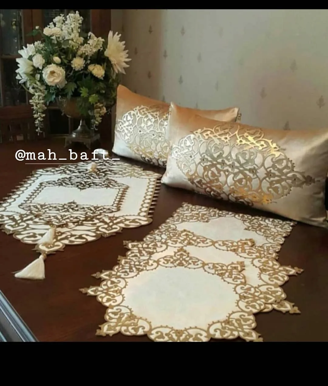 ست رانر و کوسن طرح مهر