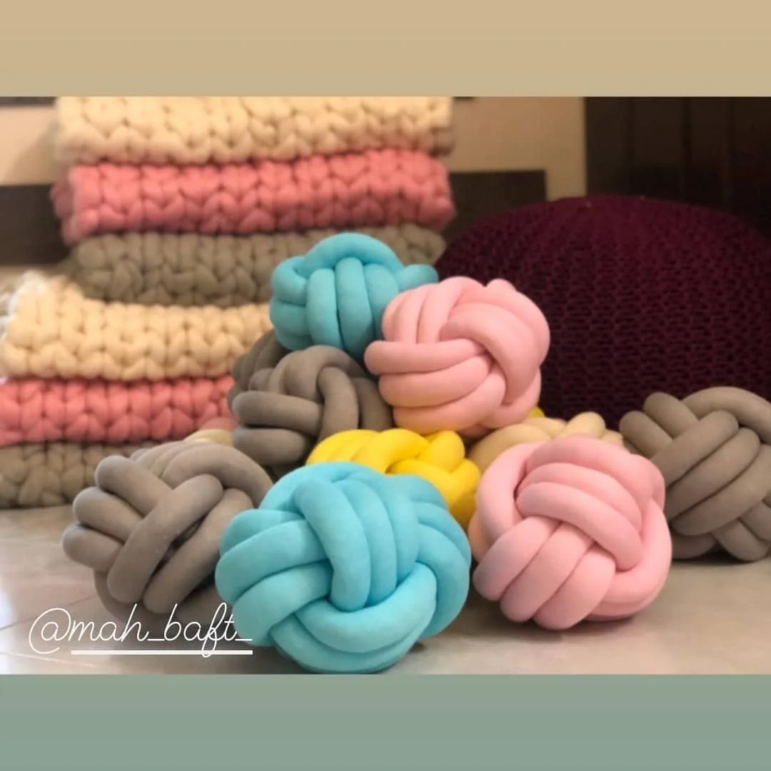 کوسن گره‌ای در سه سایز