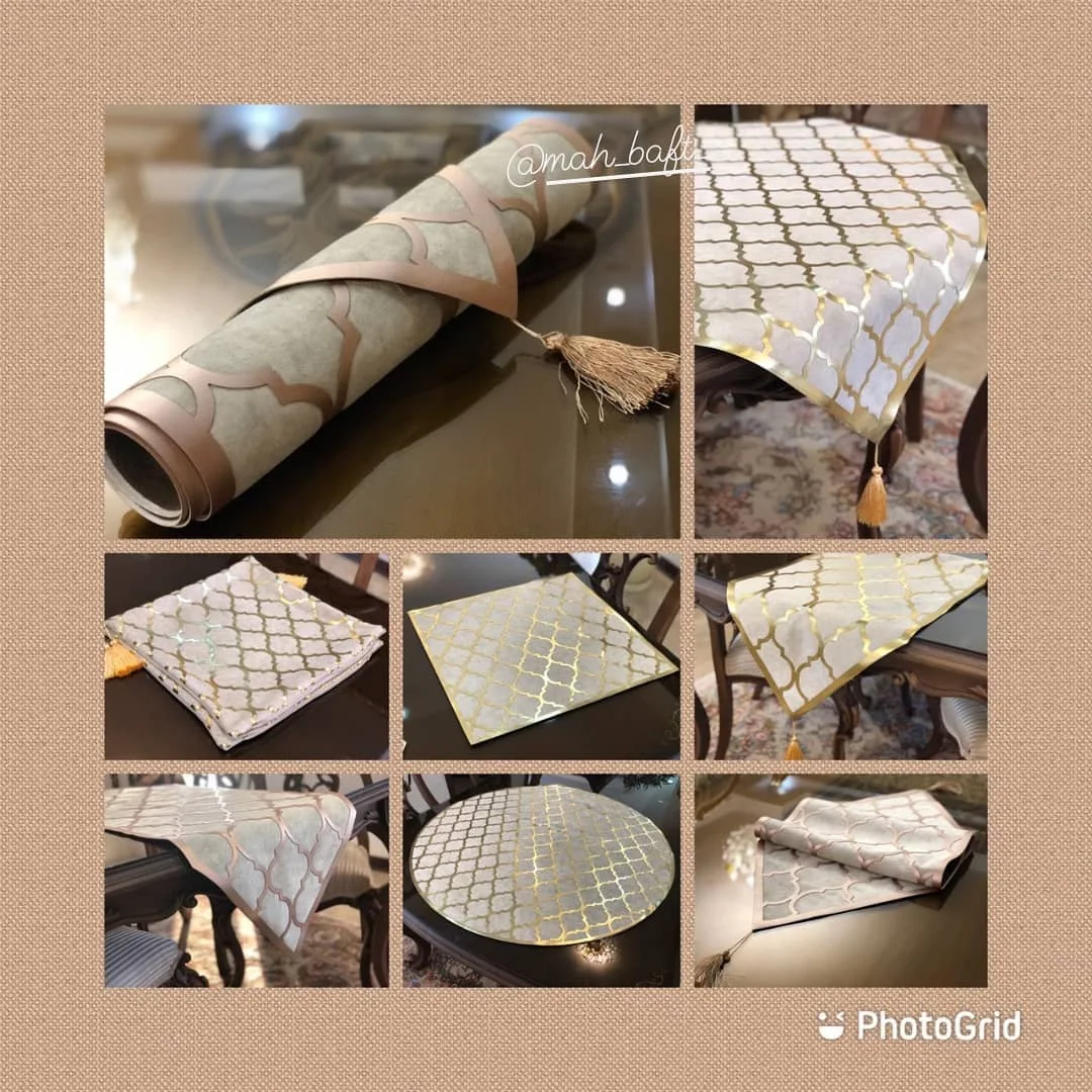 رانر مخمل شیری ابروبادی