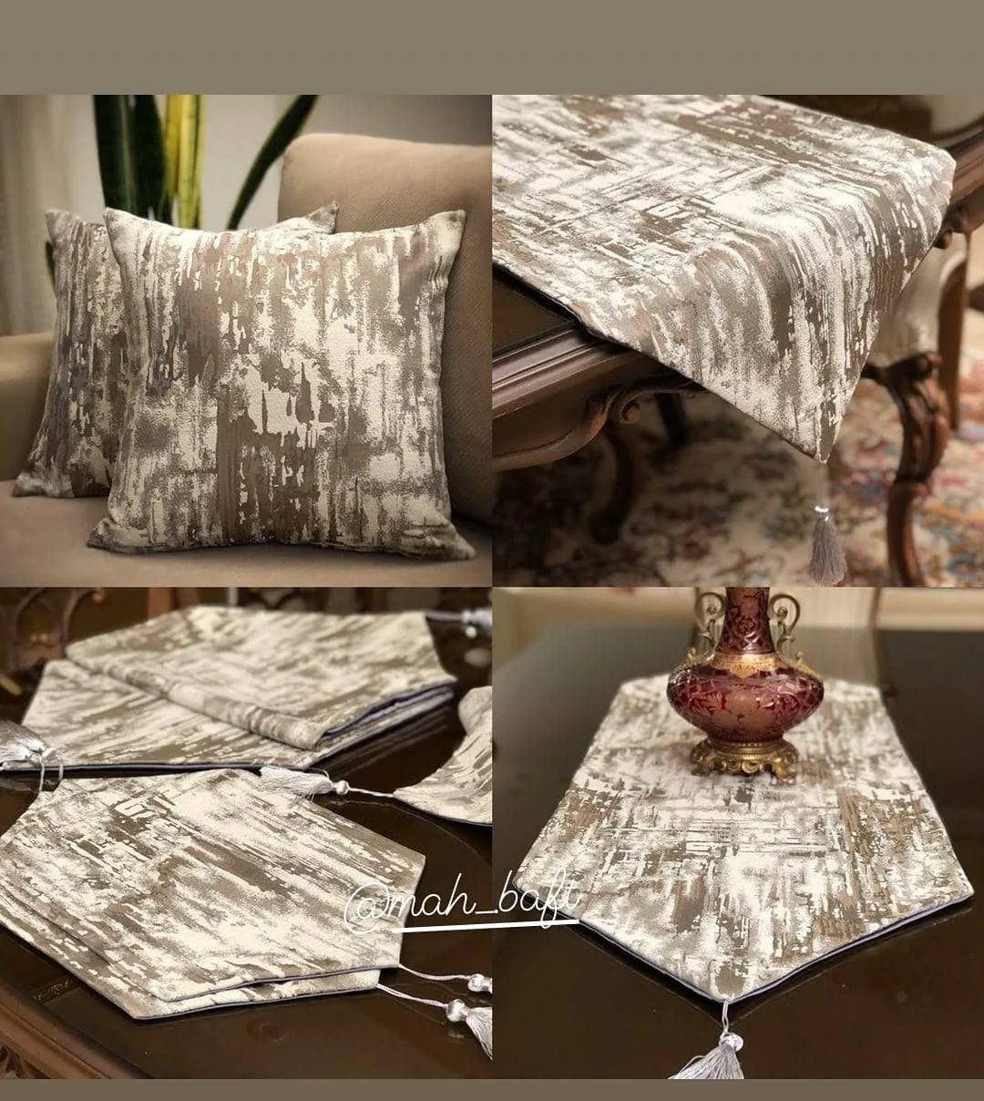 رانر طرح آبرنگی طوسی
