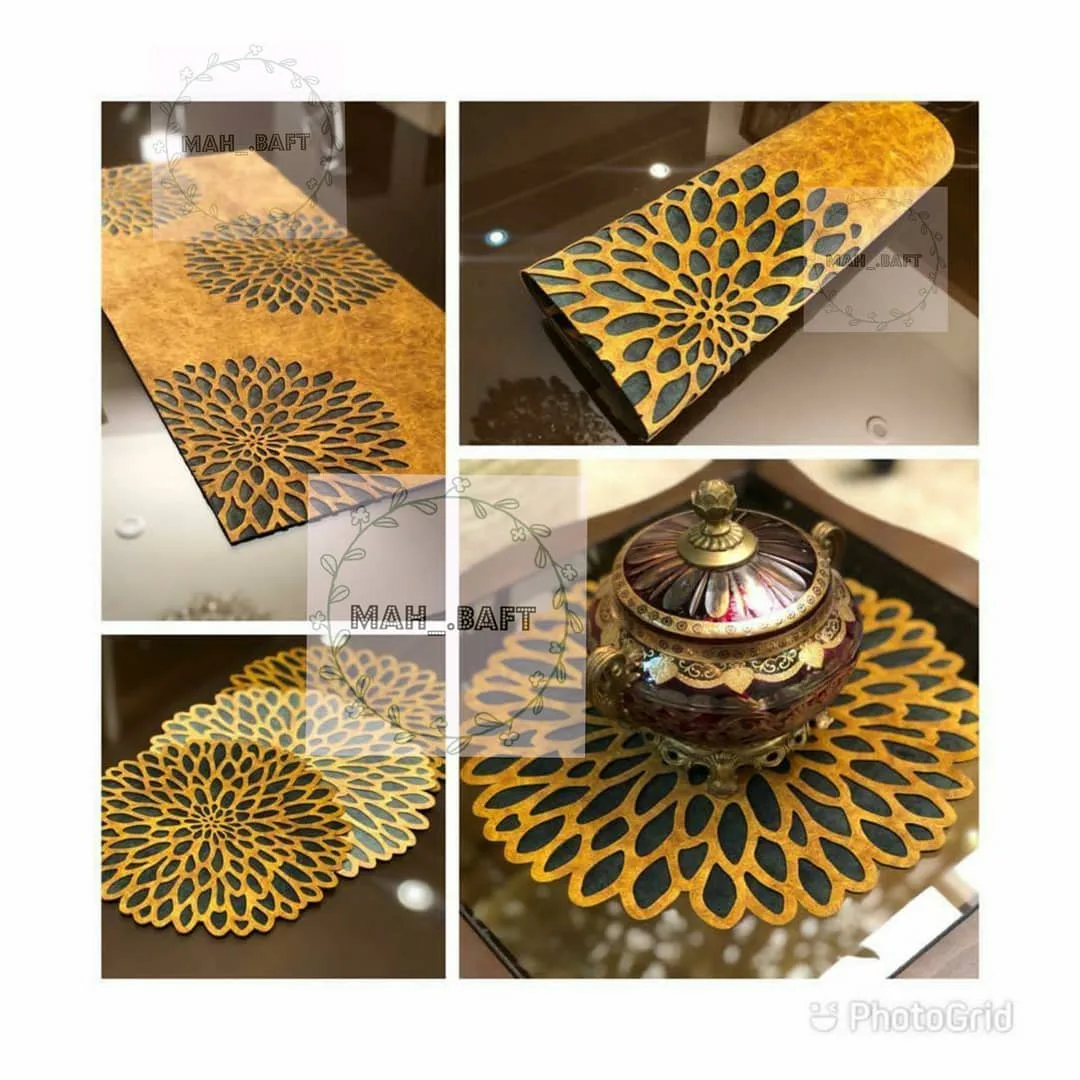 رومیزی عسلی طرح قاصدک