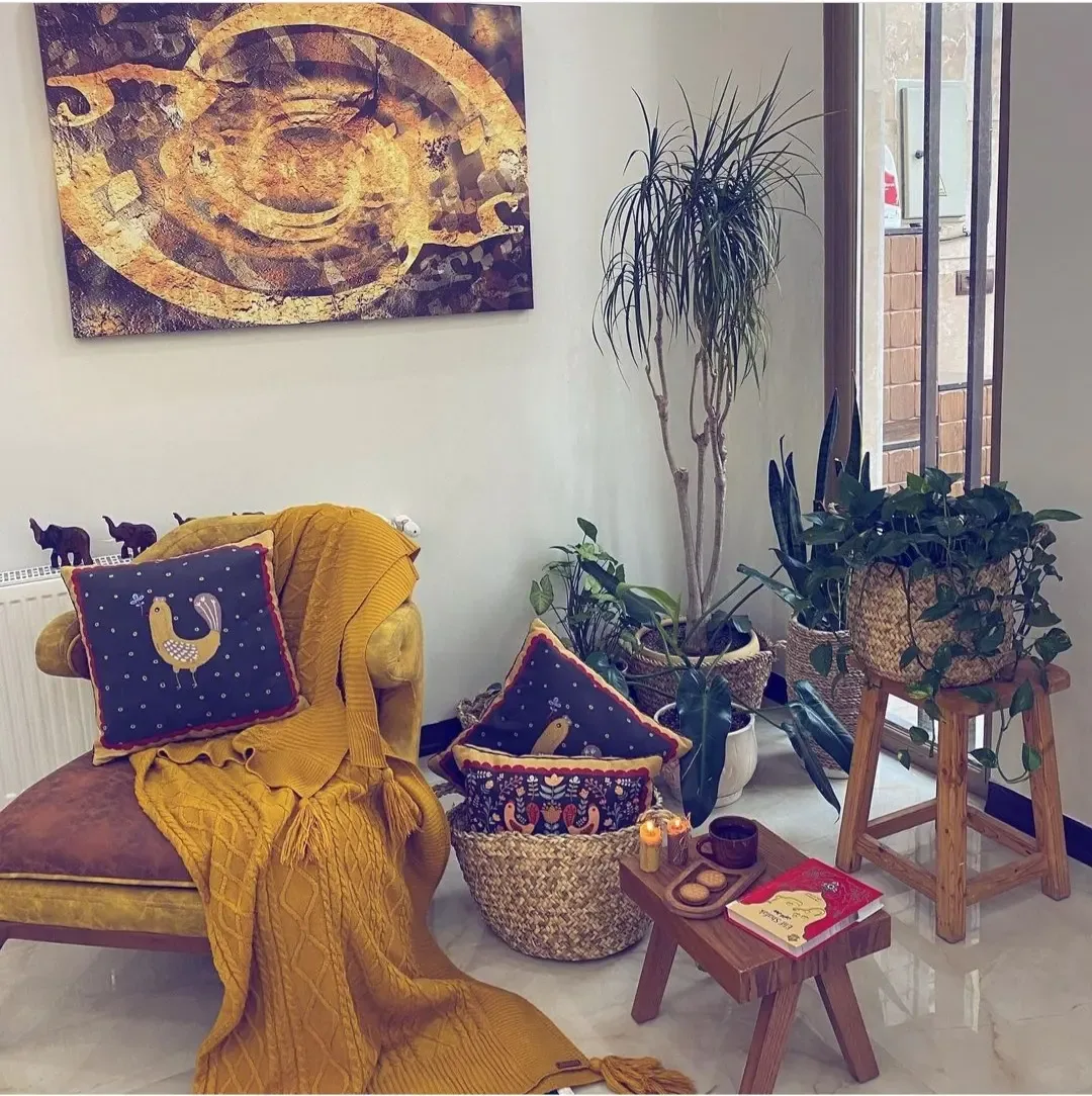 شال مبل خردلی ۱۷۰ در ۱۴۰