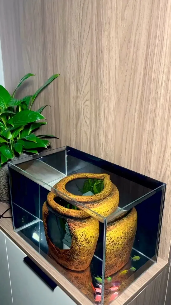 چراغ ال‌ای‌دی لنزدار آکواریوم SD-028LB سوبو، رنگ شفاف و آبی، جنس شیشه، مکعبی