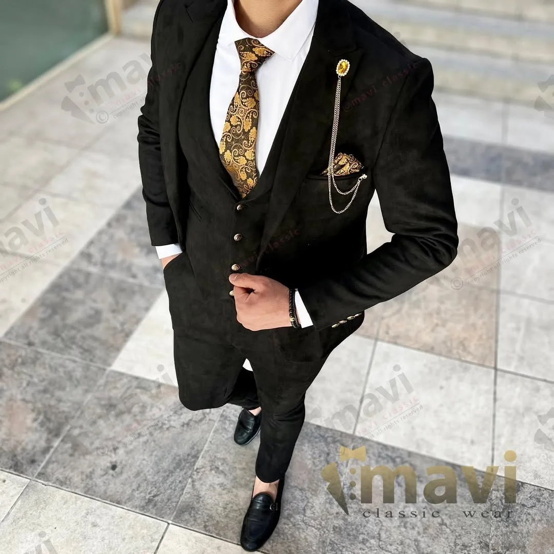 کت و شلوار کالکشن Kop S، رنگ مشکی، کت تک، جلیقه، جذب