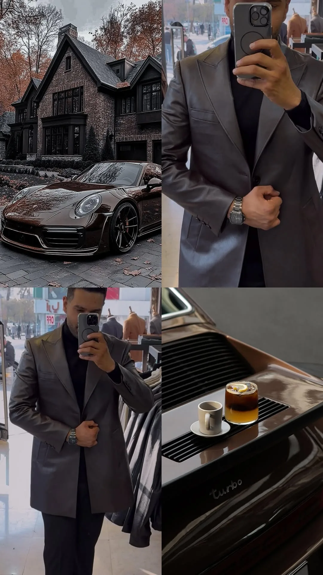 پالتو مردانه رنگ موکا
