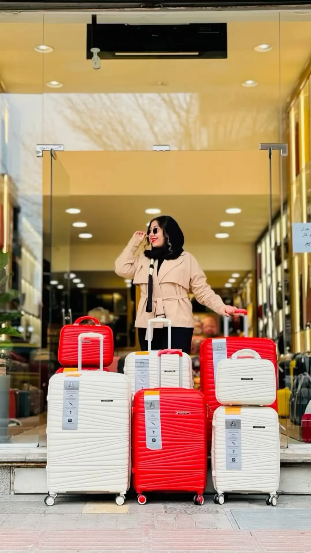 چمدان چهارتکه مدل سوفیا دبل پلی‌پروپیلن