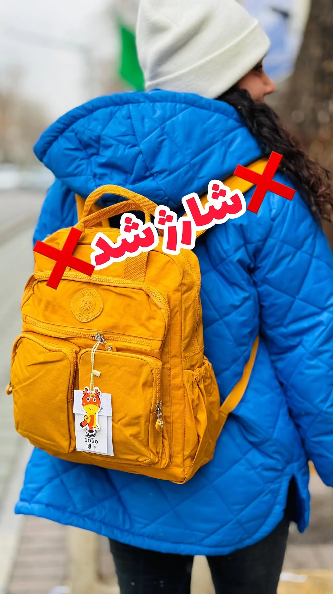 کوله‌پشتی برزنتی ضدآب BOBO، رنگ زرد