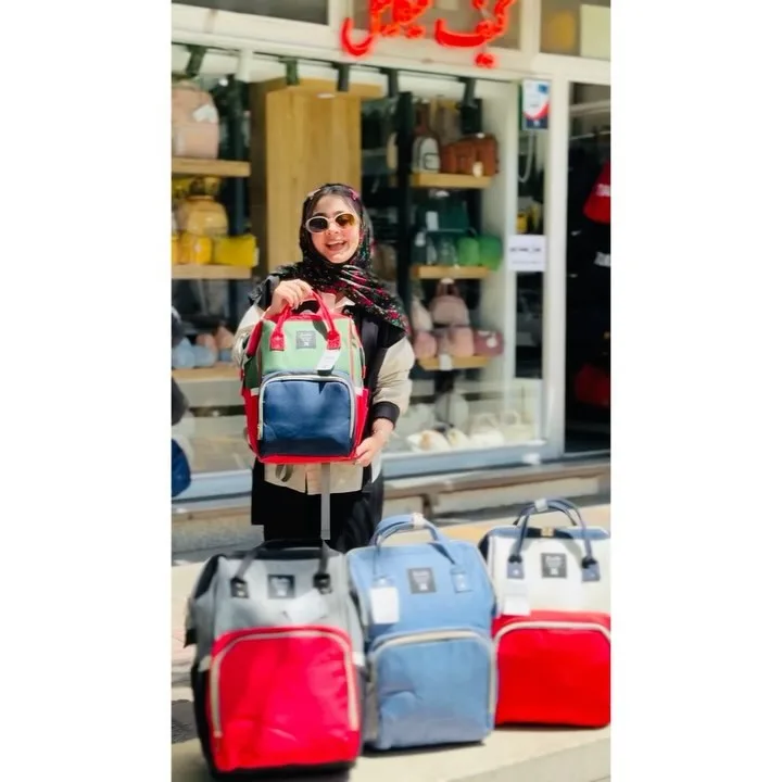 کوله‌پشتی حرفه‌ای ضدآب benley، رنگ قرمز، سبز، آبی، خاکستری و سفید، کوله پشتی با جیب جلو
