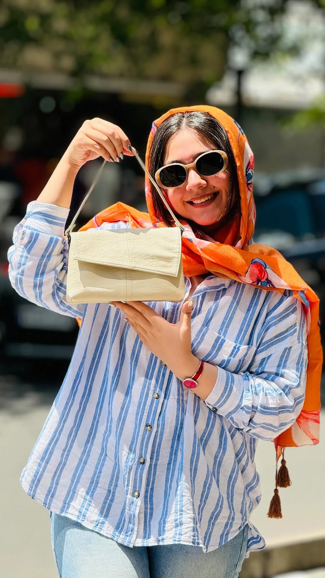 کیف، رنگ کرم، کیف دوشی کوچک