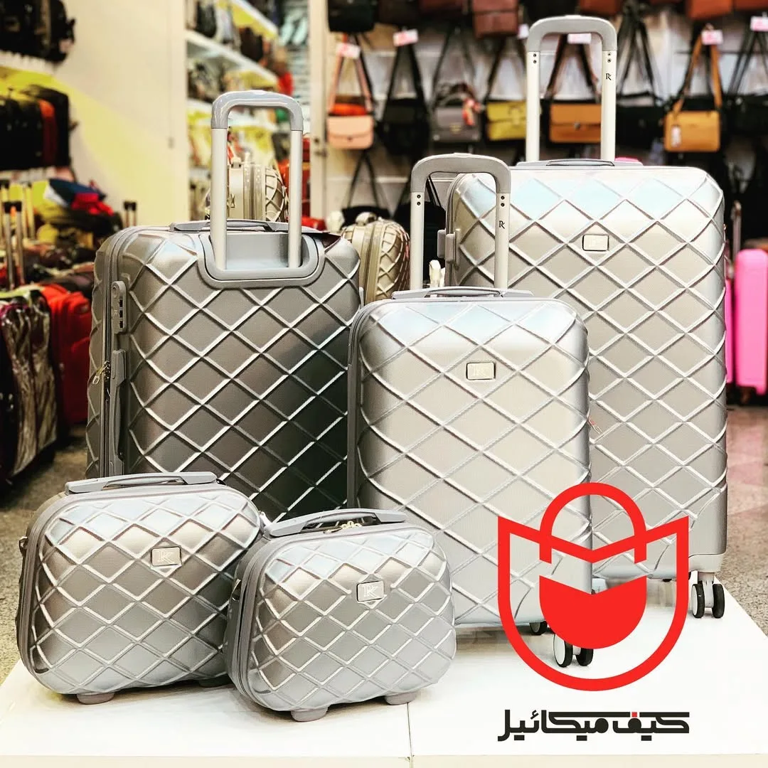 ست چمدان طوسی نقره‌ای — عکس ۲