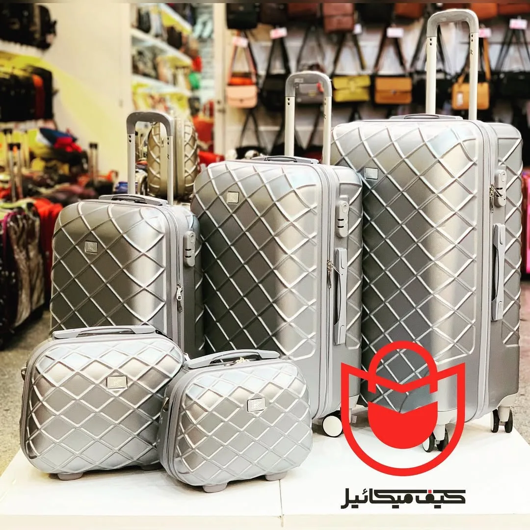 ست چمدان طوسی نقره‌ای — عکس ۴