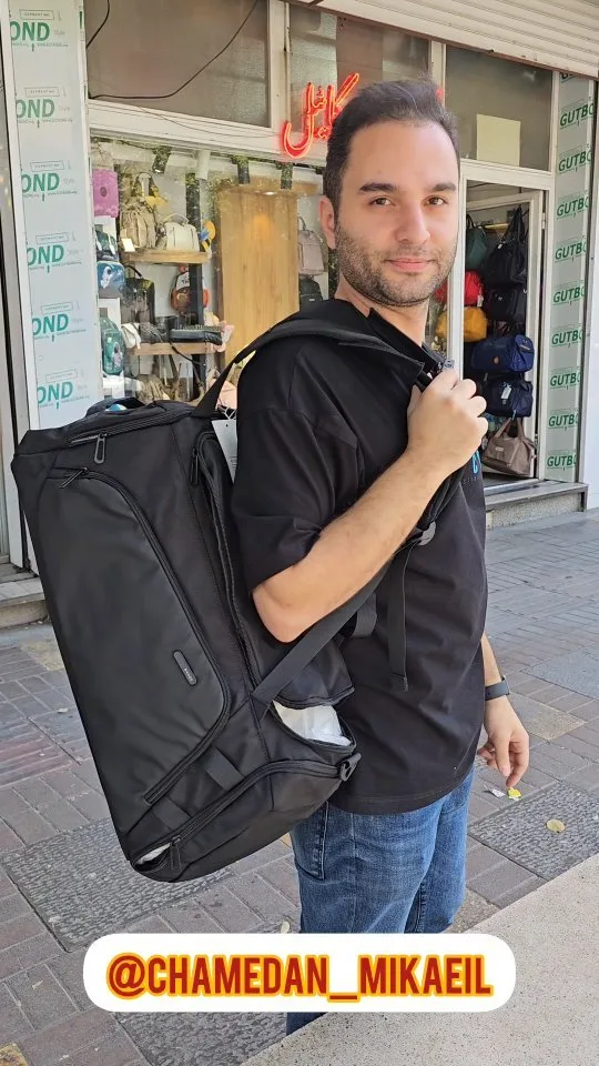 کولهپشتی، رنگ مشکی، جنس پارچه، کولهپشتی بزرگ دوشی