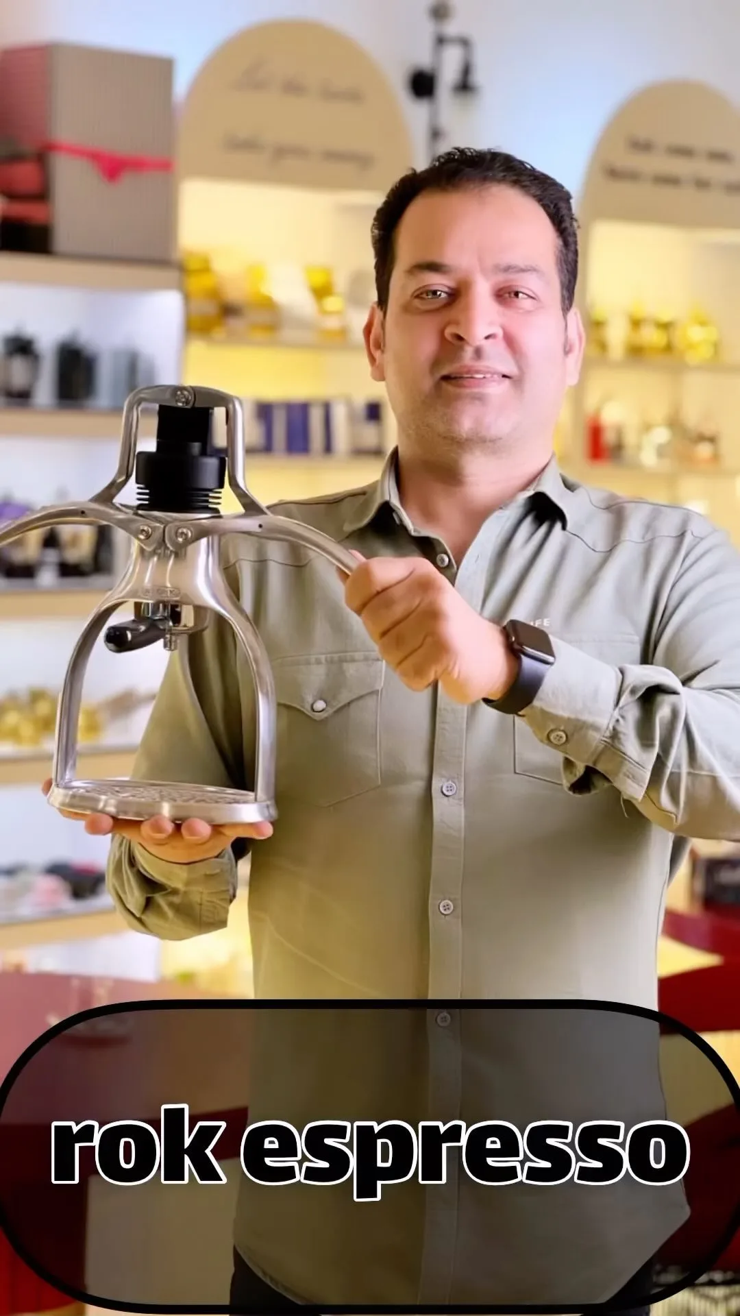 اسپرسوساز دستی راک، رنگ نقره‌ای و مشکی، جنس فلز