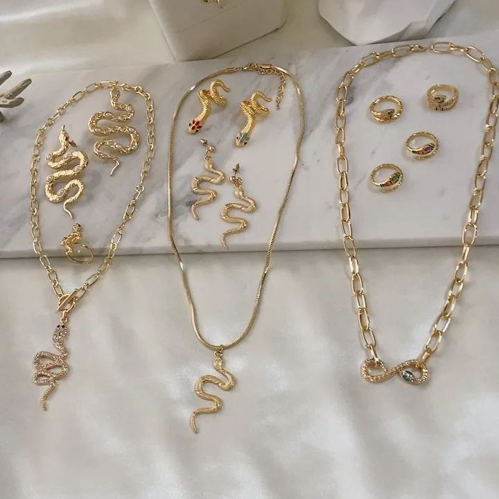 ست طرح مار انگشتر و دستبند