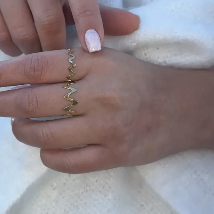 انگشتر طلا زیگزاگی — عکس ۵