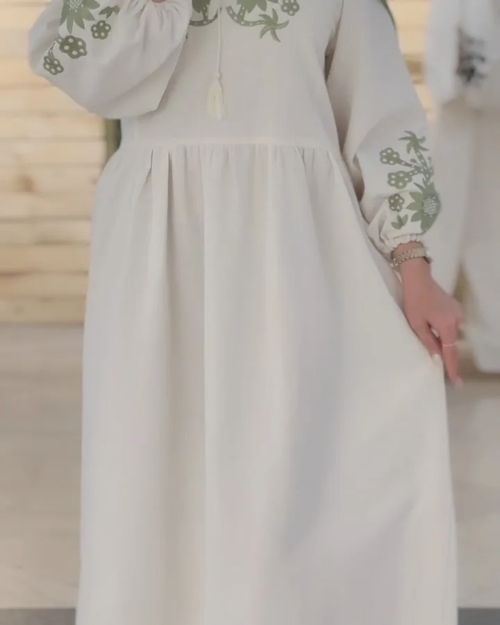 کفتان کمرچین گلدوزی لینن