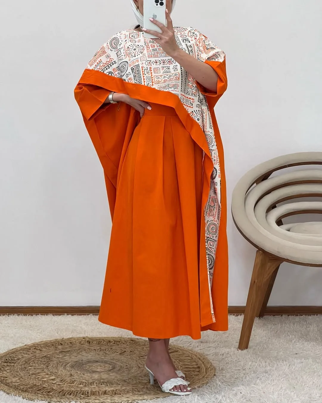 ست شنل دامن چاپی کد ۲۰۶۹