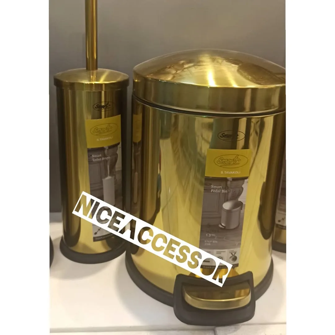 سطل و برس توالت استیل ۳ و ۵ لیتری — عکس ۴