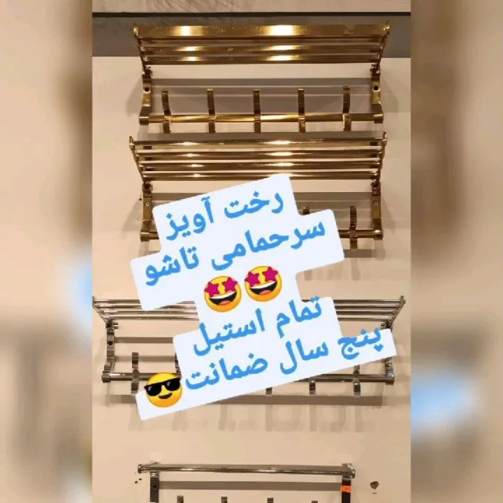 رخت‌آویز سرحمامی تاشو استیل پرشین چیتا