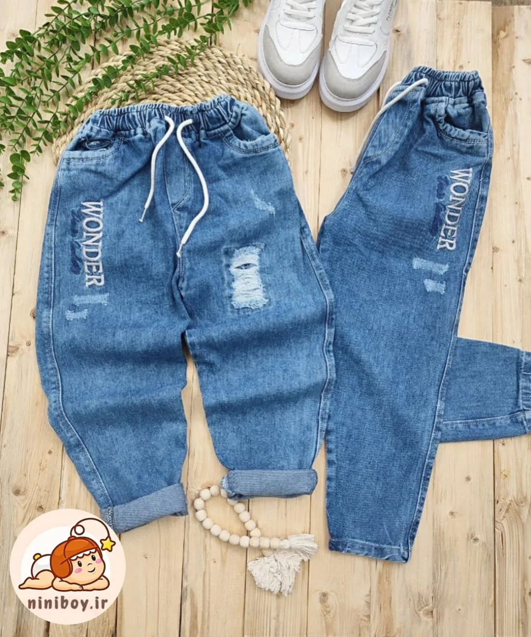 شلوار جین مام زاپ‌دار