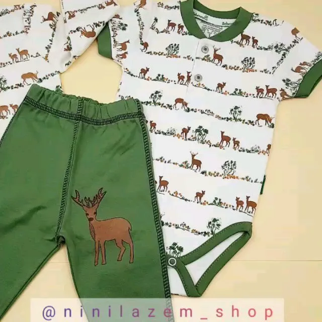 ست لباس کودک و نوزاد مدل گوزن به آوران