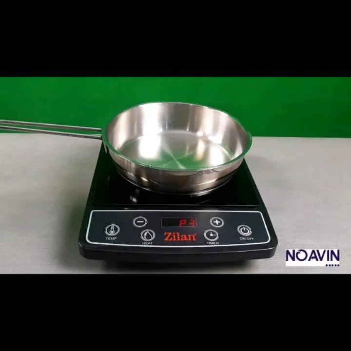 اجاق برقی القایی زیلان، رنگ مشکی، جنس شیشه و پلاستیک، تک شعله، دیجیتال
