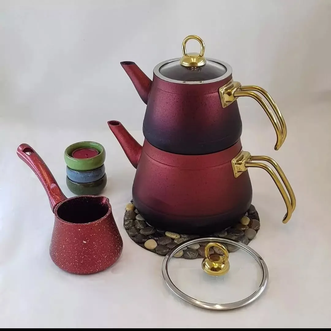 ست کتری، قوری و قهوه‌جوش گرانیتی — عکس ۲
