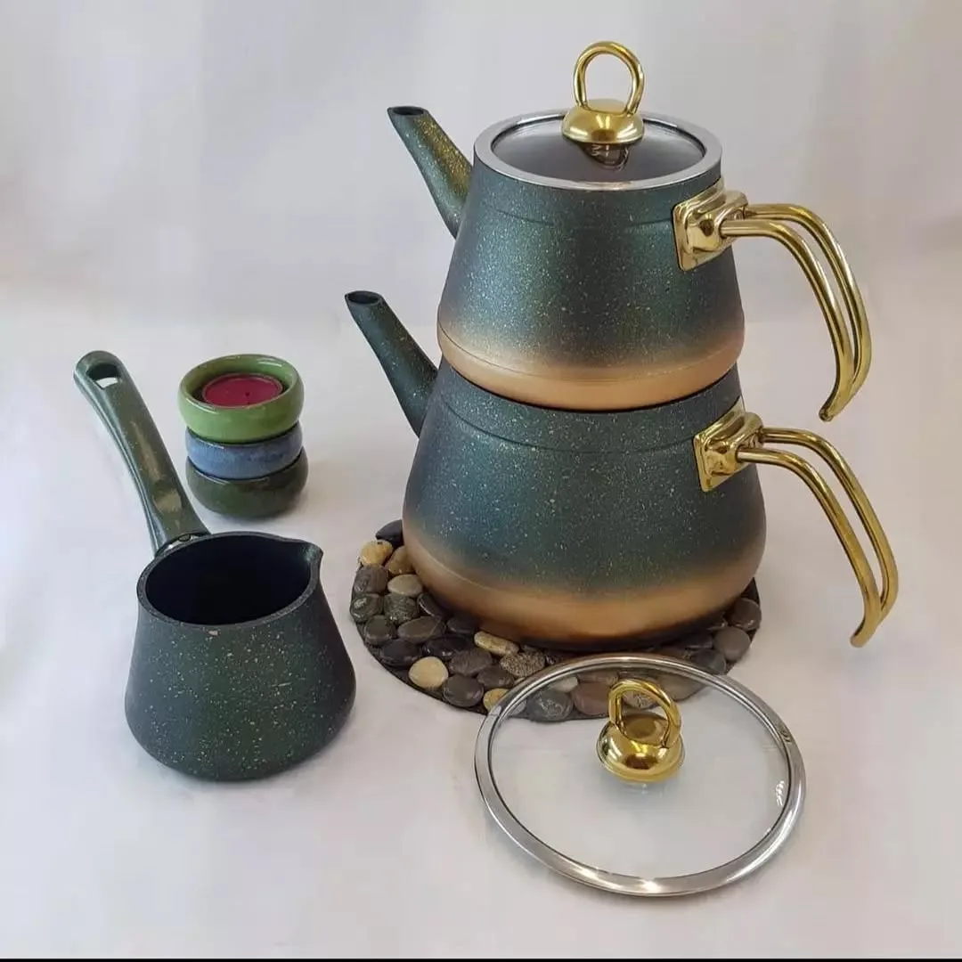 ست کتری، قوری و قهوه‌جوش گرانیتی — عکس ۴