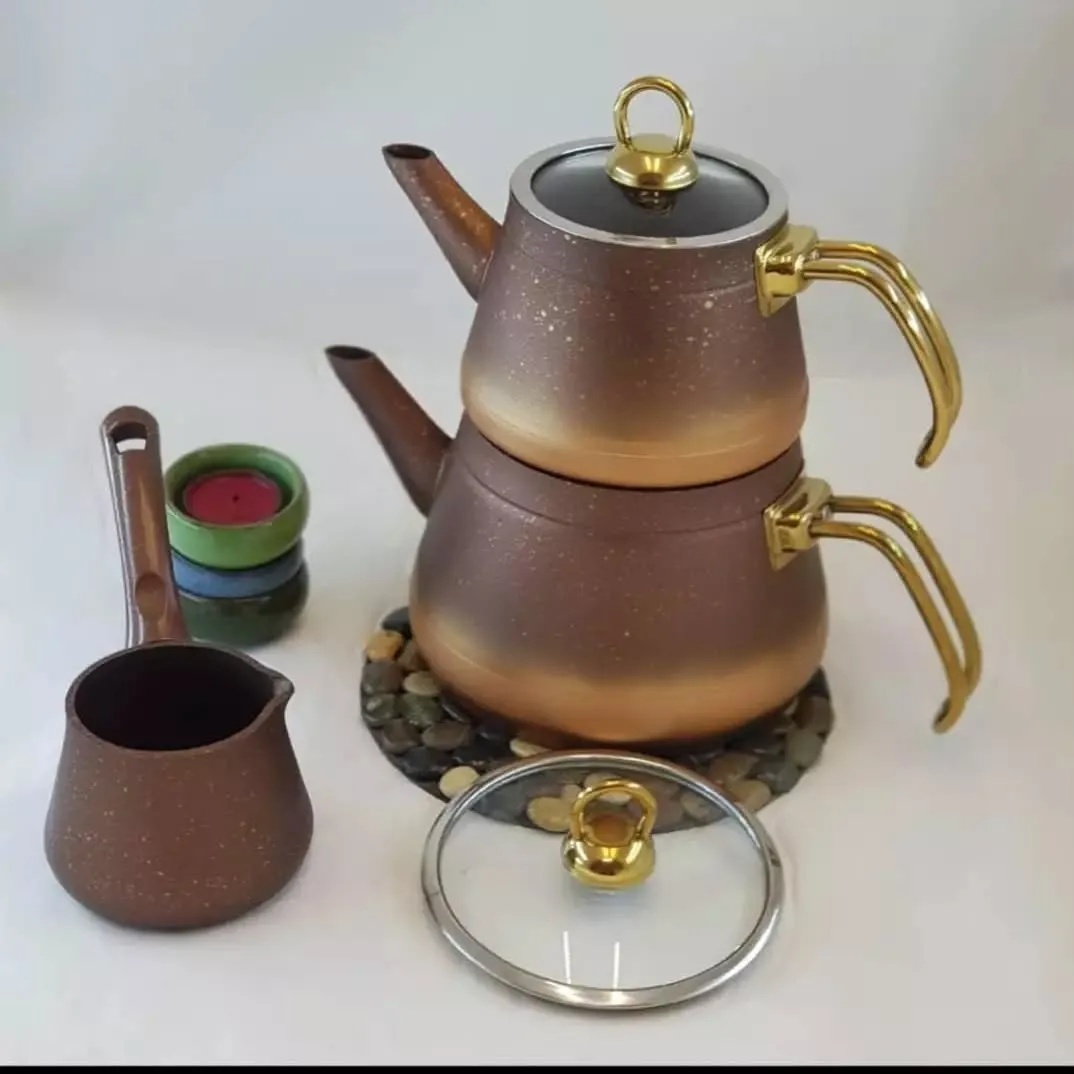 ست کتری، قوری و قهوه‌جوش گرانیتی — عکس ۶