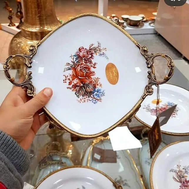 بشقاب میوه خوری چهارگوش