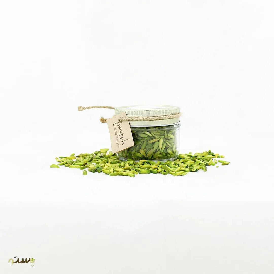 خلال پسته، رنگ سبز، خرد شده