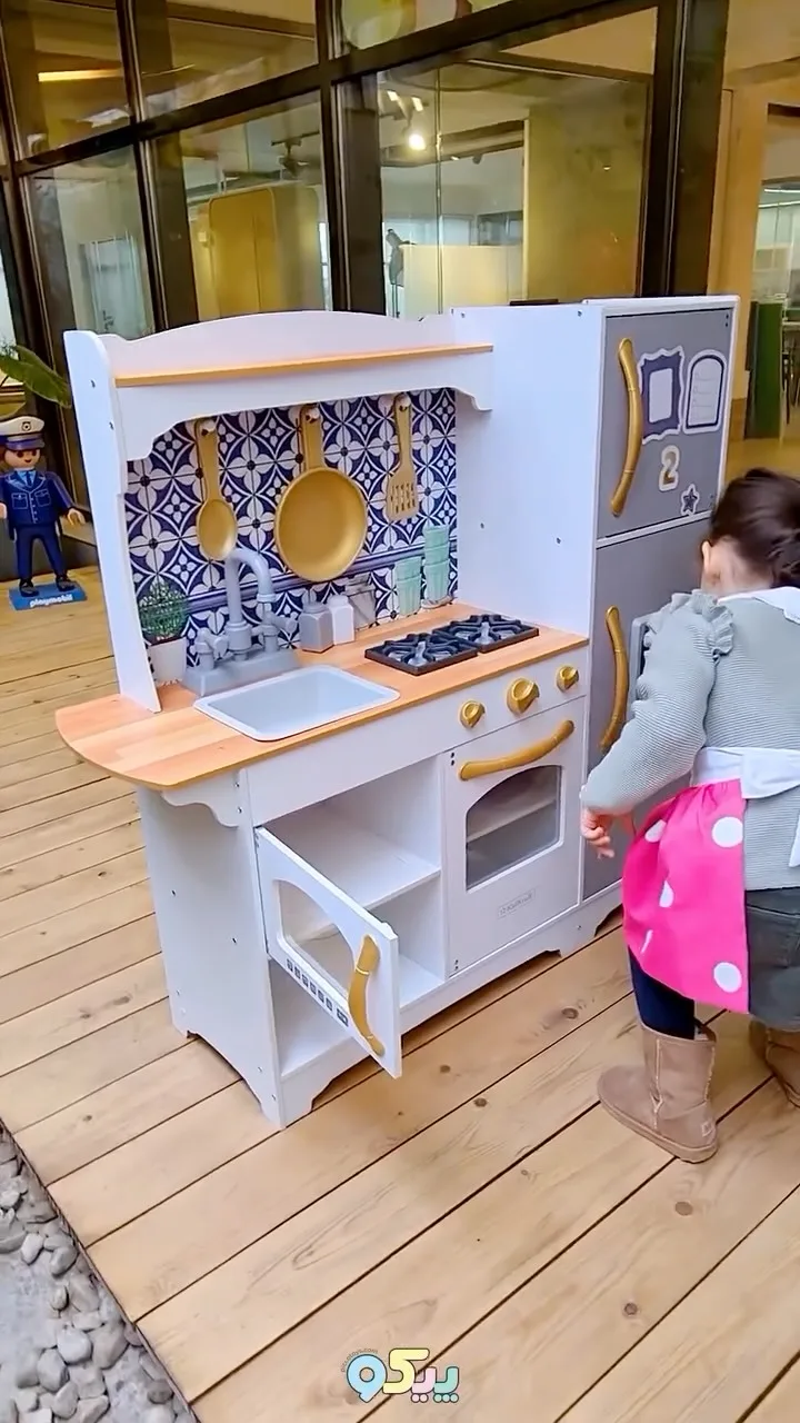 آشپزخانه چوبی کودک Mosaic Magnetic KidKraft، رنگ سفید، جنس پلاستیک، ست کامل آشپزخانه