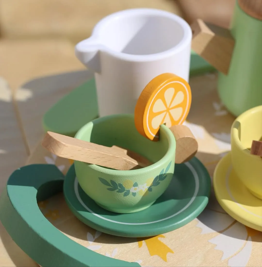 ست چای‌خوری چوبی Vintage Afternoon Tea Set — عکس ۱۱
