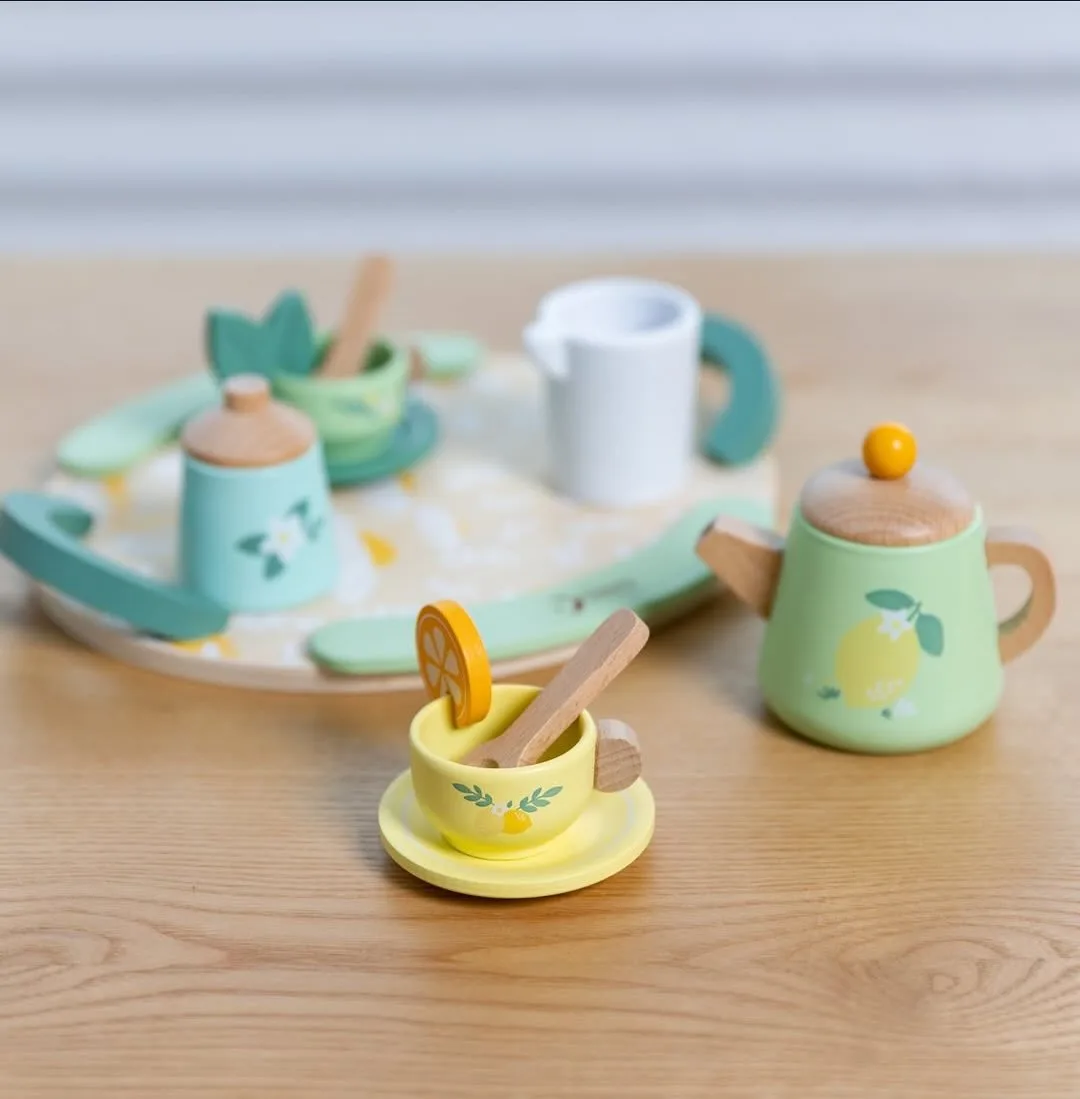 ست چای‌خوری چوبی Vintage Afternoon Tea Set — عکس ۳