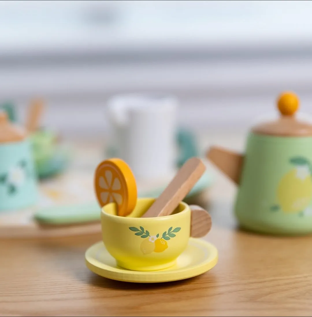 ست چای‌خوری چوبی Vintage Afternoon Tea Set — عکس ۴