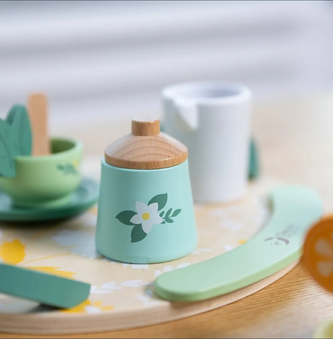 ست چای‌خوری چوبی Vintage Afternoon Tea Set — عکس ۵